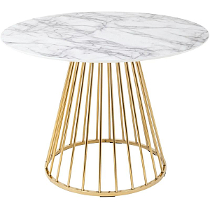 Стол обеденный Lillian столешница белый мрамор