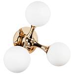Бра с 3-мя плафонами из стеклянных шаров Pearls Suspension Gold Wall Lamp варинант исполнения - 1 | Loft Concept в Екатеринбурге