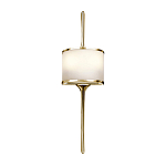 Бра вертикальное с белым полукруглым плафоном и длинным стержнем S Kichler варинант исполнения - 7 | Loft Concept в Екатеринбурге