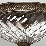 Потолочный светильник с чашеобразным плафоном из толстого волнообразного стекла и широким узорчатым основанием Hinkley варинант исполнения - 3 | Loft Concept в Екатеринбурге