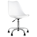 Офисный стул на металлическом основании EGGERY White пластик варинант исполнения - 1 | Loft Concept в Екатеринбурге