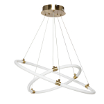 Люстра подвесная с двумя пересекающимися белыми светодиоидными кольцами Luke Lampco Tracer Lamp варинант исполнения - 2 | Loft Concept в Екатеринбурге