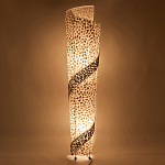 Торшер из перламутра на металлическом каркасе Indonesian Spiral 2 варинант исполнения - 4 | Loft Concept в Екатеринбурге