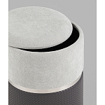 Пуф Mauldine с ящиком серо-черный с экокожей варинант исполнения - 2 | Loft Concept в Екатеринбурге