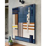 Панно из шнура Синяя геометрическая абстракция wall panel line Blue варинант исполнения - 2 | Loft Concept в Екатеринбурге