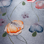 Обои ручная роспись Falling Flowers Standard colourway on Flash metallic silk варинант исполнения - 2 | Loft Concept в Екатеринбурге