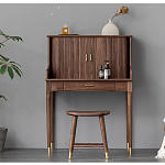 Туалетный стол деревянный с ящиком и зеркалом Moon Walnut Furniture варинант исполнения - 3 | Loft Concept в Екатеринбурге