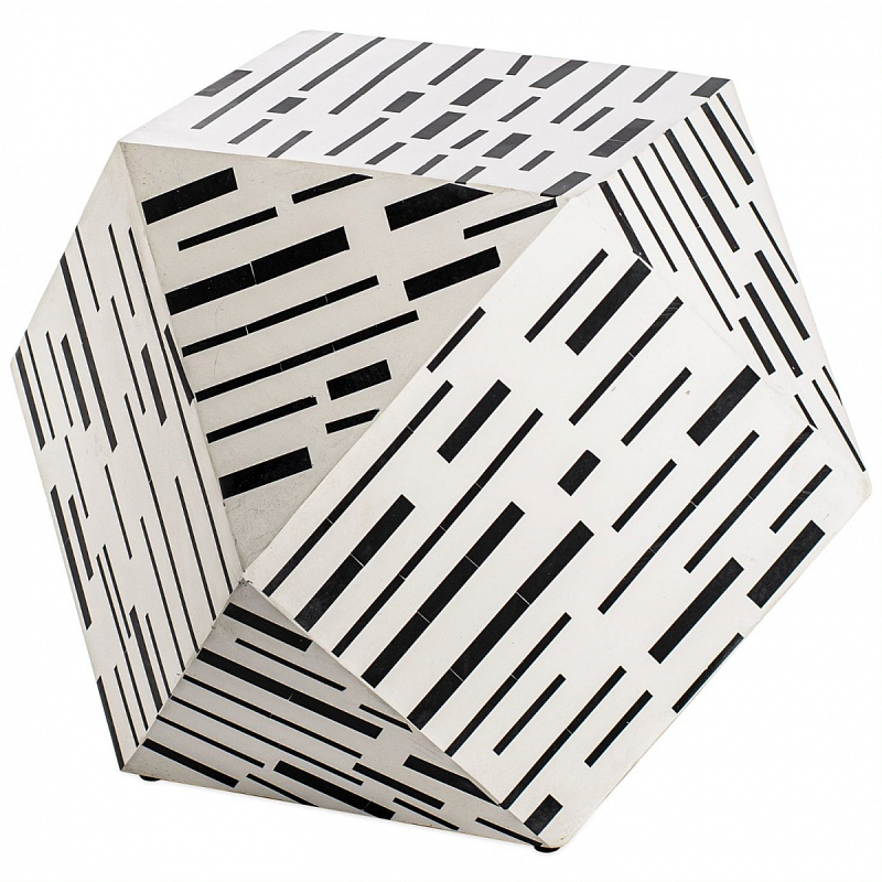 Табурет Black&white Indian Bone Inlay stool Черно-белый в Екатеринбурге | Loft Concept 