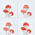 Плитка с узором Мухомор варинант исполнения - 1 | Loft Concept в Екатеринбурге