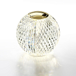 Настольная лампа с прозрачным шарообразным плафоном на цилиндрической подставке Crystal Globule варинант исполнения - 4 | Loft Concept в Екатеринбурге