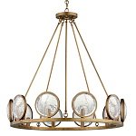 Люстра круглая с прозрачными рельефными плафонами Crystal Prism варинант исполнения - 3 | Loft Concept в Екатеринбурге