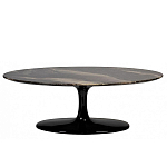 Стол журнальный овальный с столешницей из искусственного мрамора Alonso Gloss варинант исполнения - 1 | Loft Concept в Екатеринбурге