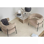 Кресло полукруглое мягкое с буклированной обивкой Armchair with Boucle Upholstery варинант исполнения - 5 | Loft Concept в Екатеринбурге