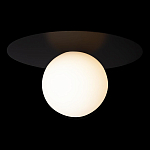 Потолочный светильник с белым шарообразным плафоном и черным круглым основанием Matisse варинант исполнения - 1 | Loft Concept в Екатеринбурге