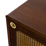 ТВ-тумба из ореха с плетеным декором Eland Wooden Wicker TV Stand варинант исполнения - 6 | Loft Concept в Екатеринбурге