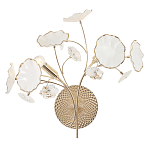 Бра с белыми лепестками из керамики и прозрачными хрустальными цветками Wintery flovers варинант исполнения - 1 | Loft Concept в Екатеринбурге