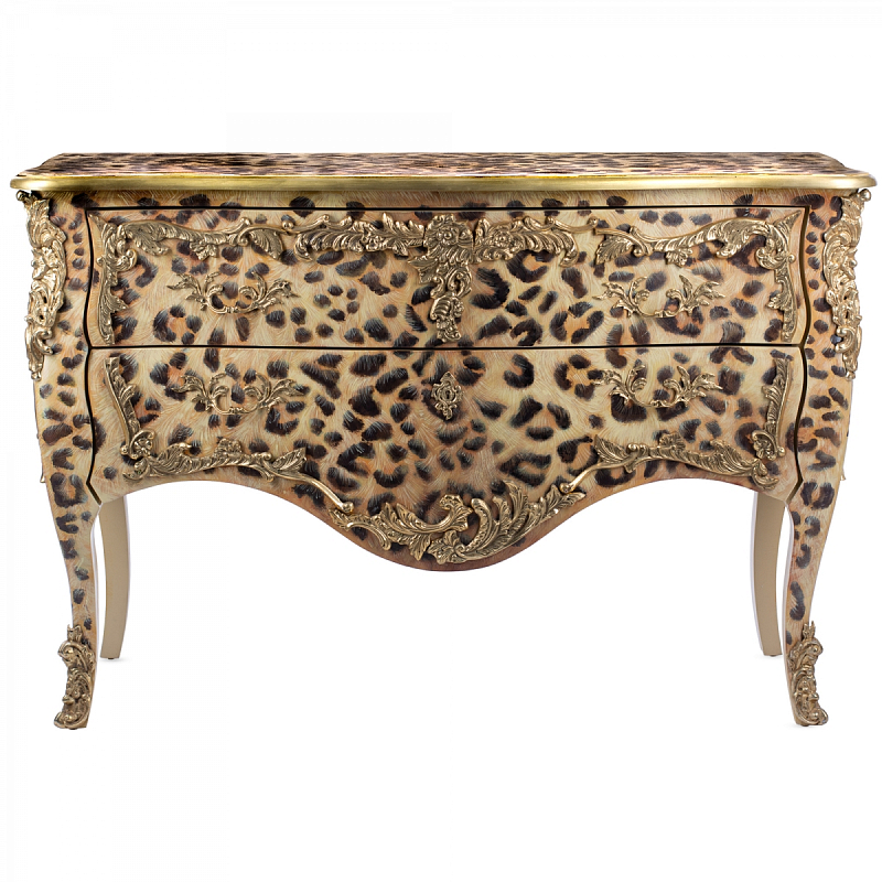 Комод стиль рококо Ref 573 Commode L. XV Leopard  в Екатеринбурге | Loft Concept 