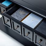 Черная консоль с выдвижными ящиками Monica варинант исполнения - 2 | Loft Concept в Екатеринбурге