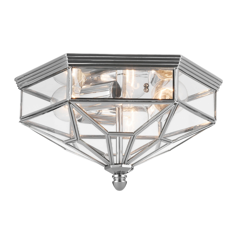 Потолочный светильник Zeil E27X3 Хром Бронза Прозрачный в Екатеринбурге | Loft Concept 