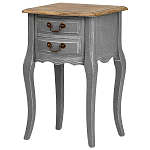 Прикроватная тумба из массива березы серая Grey Montmartre Provence Bedside Table варинант исполнения - 1 | Loft Concept в Екатеринбурге