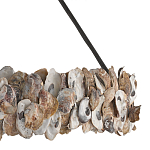 Люстра круглая с абажуром из устричных раковин Sea Ravens варинант исполнения - 1 | Loft Concept в Екатеринбурге