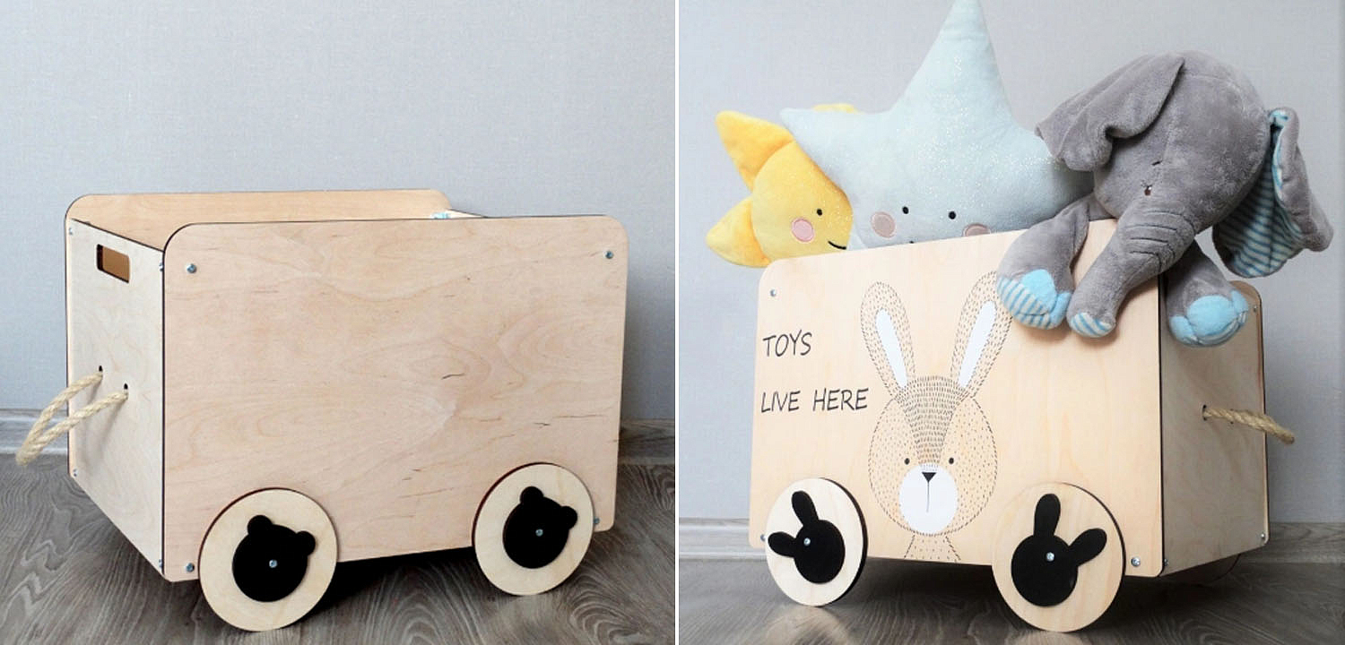 Ящик Wooden Box Bunny Ящик Wooden Box Bunny - Loft-Concept в Екатеринбурге
