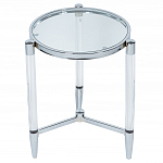 Приставной столик со стеклянной столешницей Deimos варинант исполнения - 1 | Loft Concept в Екатеринбурге