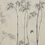 Обои ручная роспись Distant Bamboo Special Colourway on white dyed paper варинант исполнения - 1 | Loft Concept в Екатеринбурге