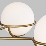 Люстра с 5-ю белыми шарообразными плафонами в сферические каркасах Feiss варинант исполнения - 4 | Loft Concept в Екатеринбурге