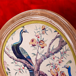 Полукресло из массива бука бежевое с изображением птиц и цветов Beige Green Chinoiserie Garden Chair варинант исполнения - 4 | Loft Concept в Екатеринбурге