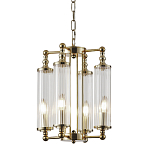 Люстра 4-мя прозрачными цилиндрическими плафонами Jeanette варинант исполнения - 1 | Loft Concept в Екатеринбурге