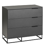 Комод цвета графит с 3-мя ящиками Strict Lines  варинант исполнения - 1 | Loft Concept в Екатеринбурге