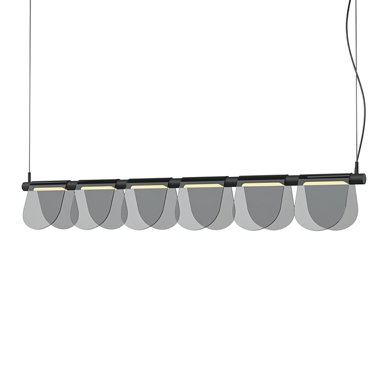 Люстра подвесная Fluffy 3000К 30Вт Серый Черный в Екатеринбурге | Loft Concept 