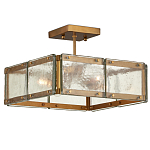 Потолочный светильник квадратный из толстого литого стекла Cast Glass варинант исполнения - 1 | Loft Concept в Екатеринбурге