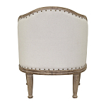 Кресло низкое с мягкой обивкой из льна на 4-х деревянных ножках Emile Armchair beige варинант исполнения - 2 | Loft Concept в Екатеринбурге