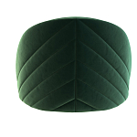 Барный стул со спинкой и металлической подставкой на 4-х деревянных ножках Зеленый Велюр Vendramin Chair варинант исполнения - 3 | Loft Concept в Екатеринбурге