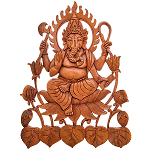 Панно из дерева Ганеша Panel With Animals