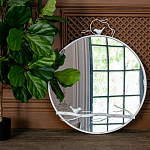 Зеркало настенное в раме белого цвета с декором птица на ветке Mirror Portal варинант исполнения - 2 | Loft Concept в Екатеринбурге