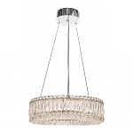 Люстра подвесная круглая из прозрачного хрусталя с корпусом из металла цвета хром Selfsufficient варинант исполнения - 1 | Loft Concept в Екатеринбурге