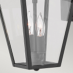 Настенный фонарь черного цвета с прозрачным стеклянным плафоном трапециевидной формы Hinkley варинант исполнения - 10 | Loft Concept в Екатеринбурге