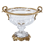 Чаша из прозрачного стекла с бронзовой подставкой и ручками Eden Garden варинант исполнения - 1 | Loft Concept в Екатеринбурге