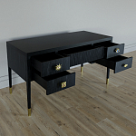 Письменный стол с 4-мя ящиками Elsa Dreams Black  варинант исполнения - 3 | Loft Concept в Екатеринбурге