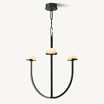 Люстрас 3-мя мраморными плафонами в форме купола Light Warm Light варинант исполнения - 3 | Loft Concept в Екатеринбурге