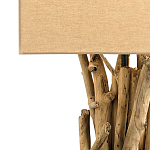 Настольная лампа с каркасом в виде веток деревьев и тканевым абажуром Natural Driftwood варинант исполнения - 1 | Loft Concept в Екатеринбурге