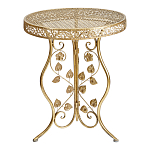 Столик приставной золотистый с орнаментом на столешнице Tanzania варинант исполнения - 1 | Loft Concept в Екатеринбурге