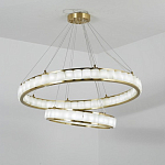 Люстра с 2-мя кольцами из натурального камня с регулируемыми плафонами Durability of Stone варинант исполнения - 4 | Loft Concept в Екатеринбурге