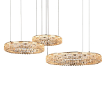 Люстра из 3-х колец с текстурной огранкой Reflection of Reality варинант исполнения - 2 | Loft Concept в Екатеринбурге