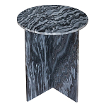 Столик кофейный с столешницей из черного мрамора Compact Black Marble Table варинант исполнения - 1 | Loft Concept в Екатеринбурге