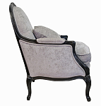 Кресло Ava Classical Armchair black and grey velour варинант исполнения - 1 | Loft Concept в Екатеринбурге