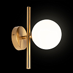 Бра с золотым основанием и белым плафоном в форме шара Bubble варинант исполнения - 2 | Loft Concept в Екатеринбурге